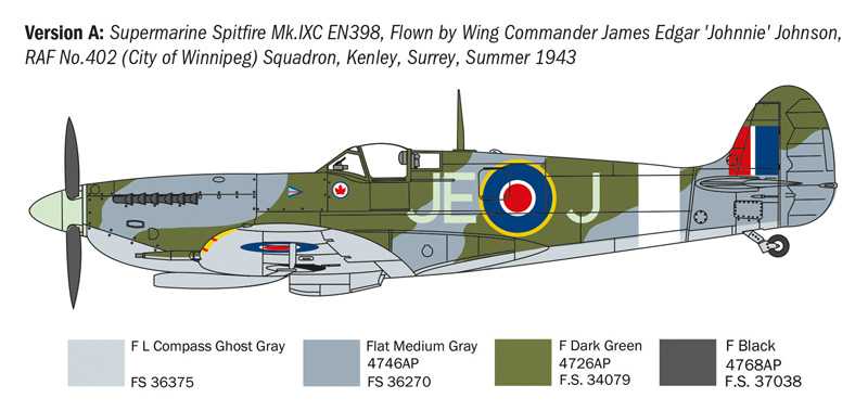 Model Kit letadlo 1482 - Spitfire Mk.V / Mk.IX Aces (1:72)