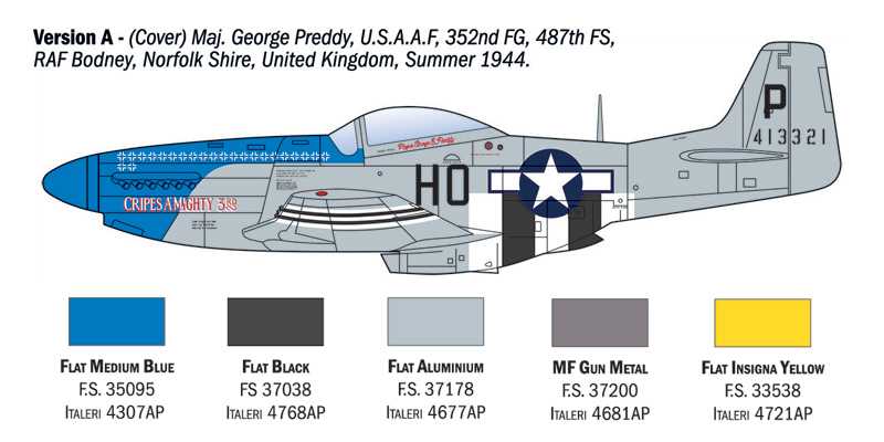 Model Kit letadlo 1484 - P-51D Mustang Aces (1:72)
