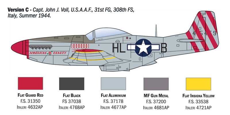 Model Kit letadlo 1484 - P-51D Mustang Aces (1:72)