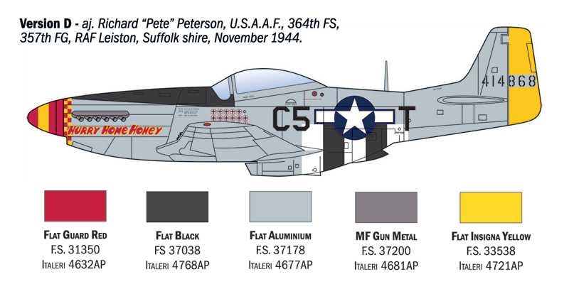 Model Kit letadlo 1484 - P-51D Mustang Aces (1:72)