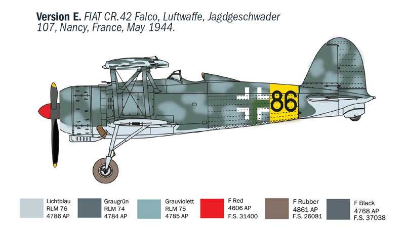 Model Kit letadlo 1485 - FIAT CR.42 CN "Falco" Night Fighter (1:72)
