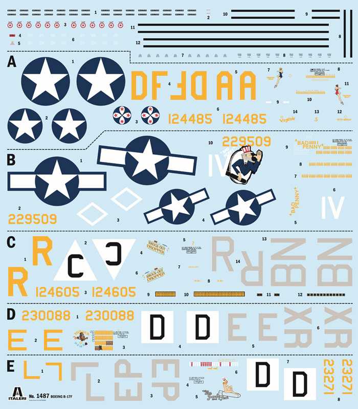 Model Kit letadlo 1487 - B-17F Flying Fortress (1:72)