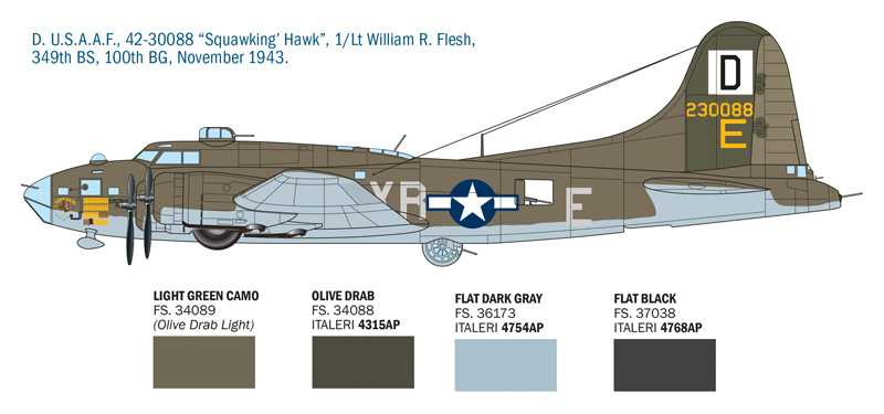 Model Kit letadlo 1487 - B-17F Flying Fortress (1:72)