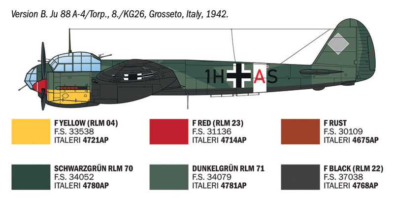 Model Kit letadlo 1489 - Junkers Ju 88 A-17 Torpedo Bomber (1:72)