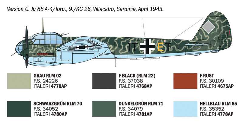 Model Kit letadlo 1489 - Junkers Ju 88 A-17 Torpedo Bomber (1:72)