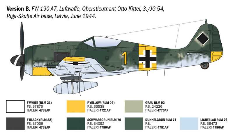 Model Kit letadlo 1490 - Focke-Wulf Fw 190 A-8/F Aces (1:72)