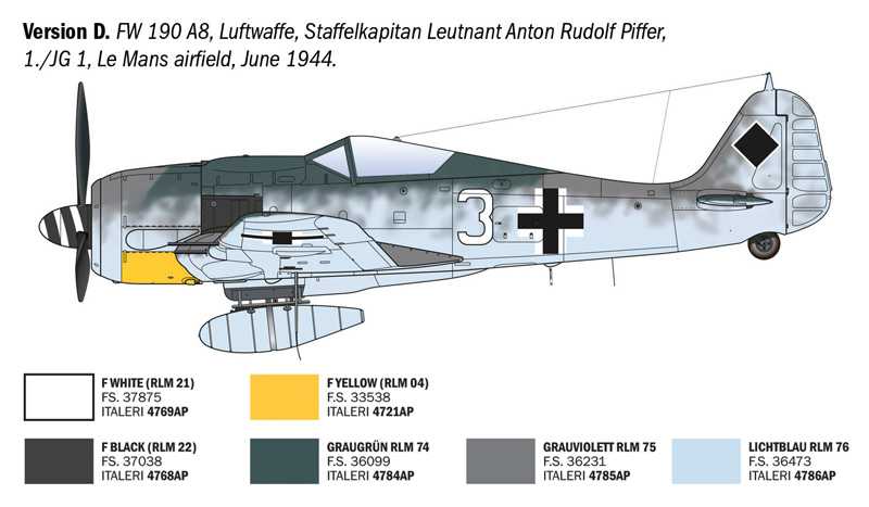 Model Kit letadlo 1490 - Focke-Wulf Fw 190 A-8/F Aces (1:72)