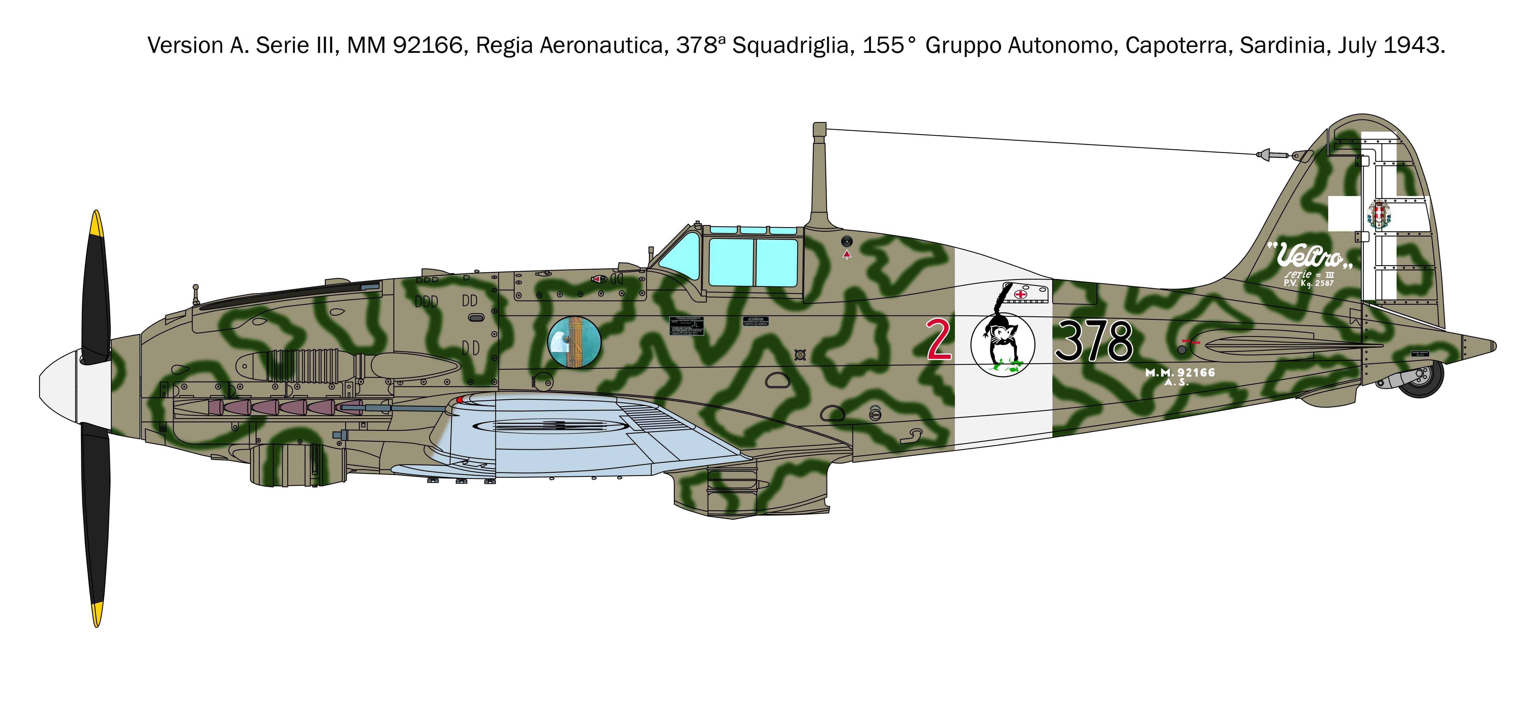 Model Kit letadlo 2519 - Macchi MC.205 "Veltro" (1:32)