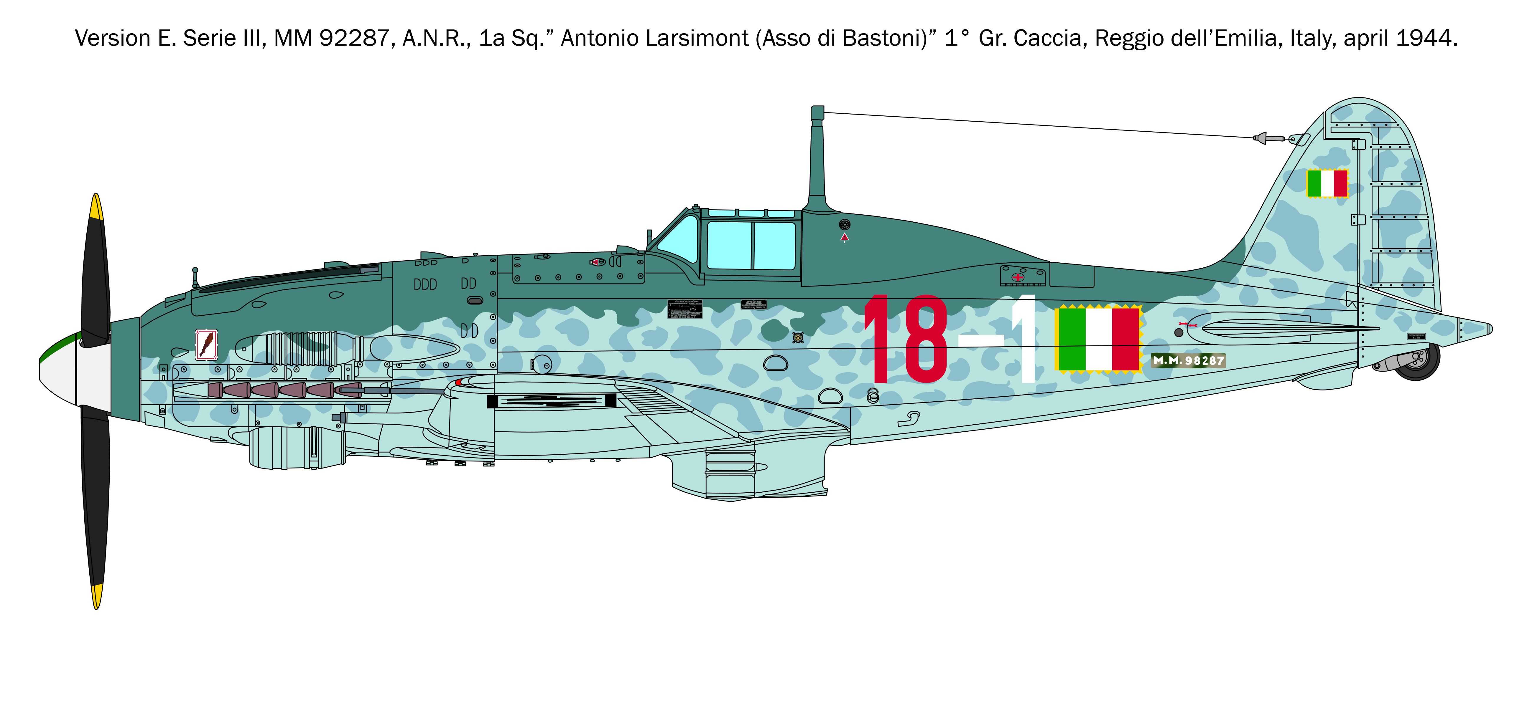 Model Kit letadlo 2519 - Macchi MC.205 "Veltro" (1:32)