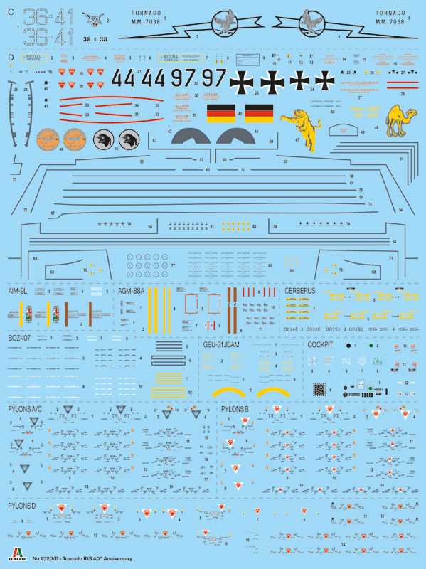 Model Kit letadlo 2520 - Tornado IDS - 40th Anniversary (1:32)