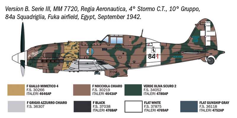 Model Kit letadlo 2524 - Macchi MC.202 Early Series (1:32)