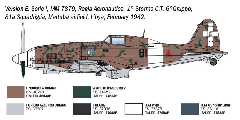 Model Kit letadlo 2524 - Macchi MC.202 Early Series (1:32)