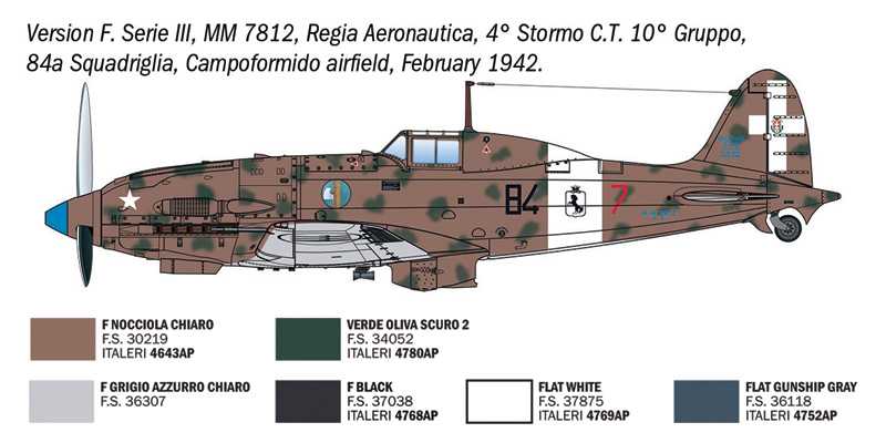 Model Kit letadlo 2524 - Macchi MC.202 Early Series (1:32)