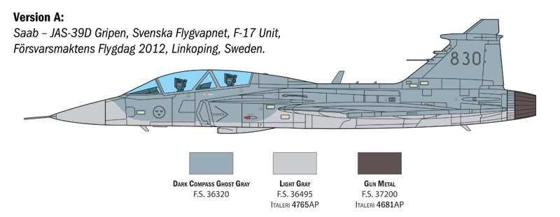 Model Kit letadlo 2664 - JAS 39 GRIPEN TWIN SEATER (1:48)