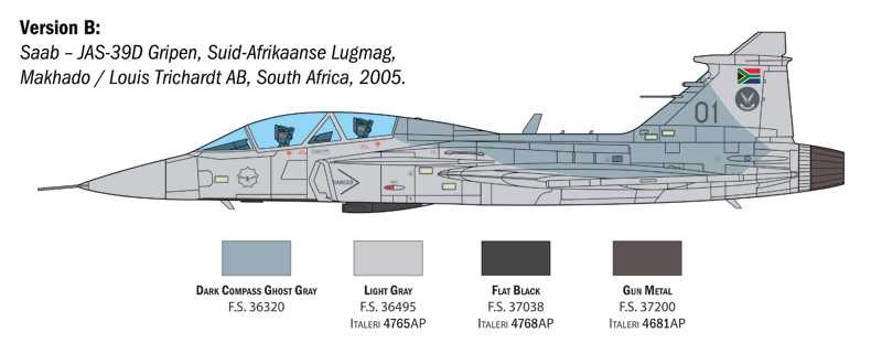 Model Kit letadlo 2664 - JAS 39 GRIPEN TWIN SEATER (1:48)