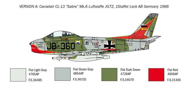 Model Kit letadlo 2799 - F-86E “Sabre” (1:48)