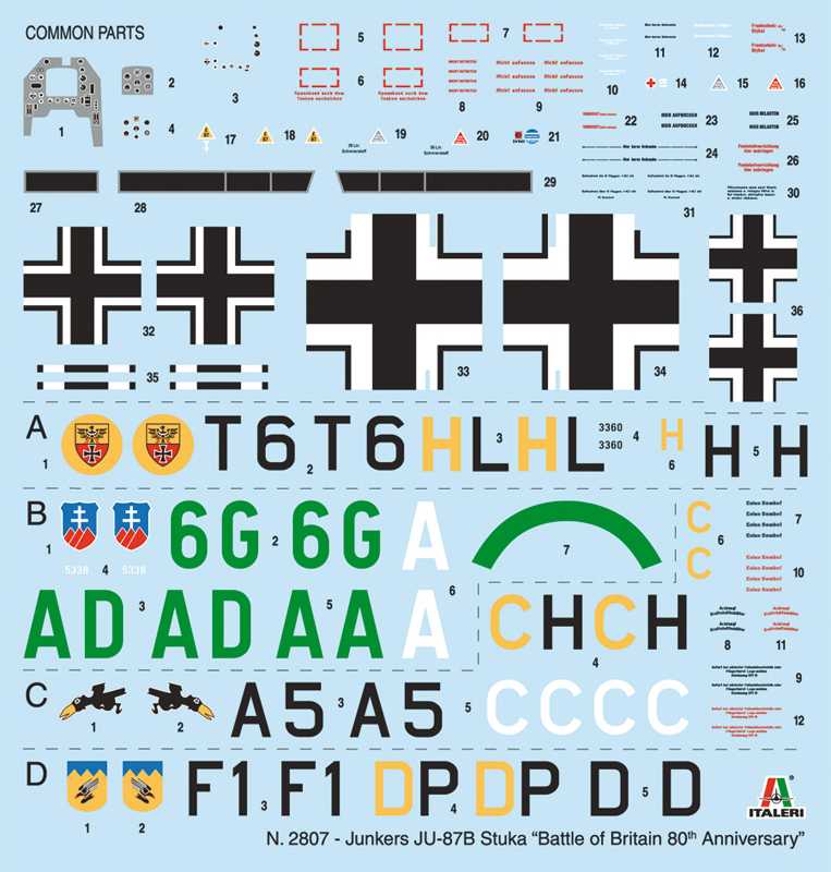 Model Kit letadlo 2807 - Ju-87B Stuka - Battle of Britain 80th Anniversary (1:48)