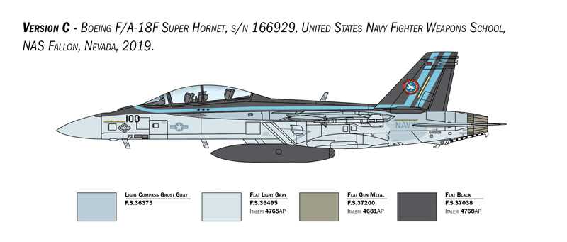 Model Kit letadlo 2823 - F/A-18F Hornet U.S. Navy Special Colors (1:48)