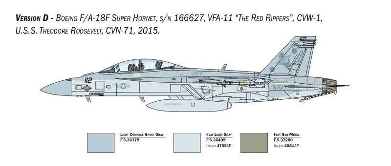 Model Kit letadlo 2823 - F/A-18F Hornet U.S. Navy Special Colors (1:48)