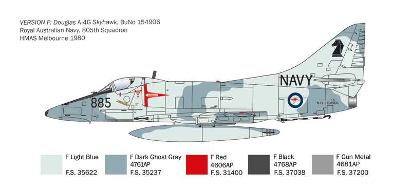 Model Kit letadlo 2826 - A-4 E/F/G Skyhawk (1:48)