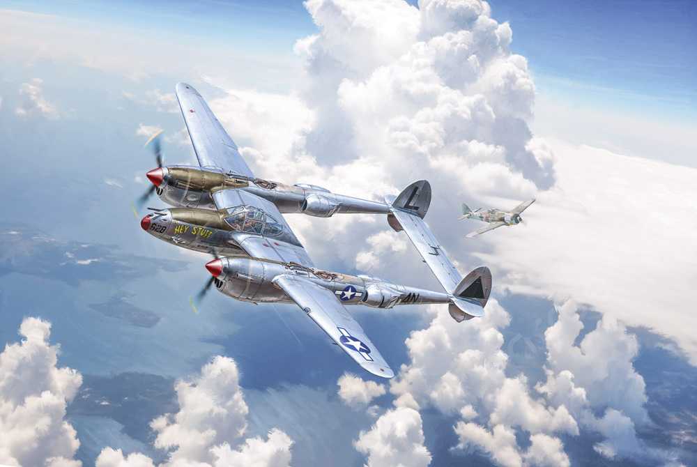 Model Kit letadlo 2834 - P-38J E.T.O. (1:48)