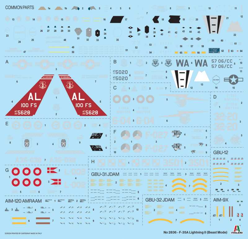 Model Kit letadlo 2836 - F-35A Lightning II (Beast Mode) (1:48)