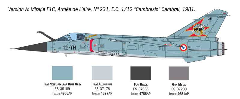Model Kit letadlo 2839 - Mirage F.1 C/CR (1:48)