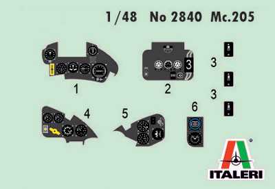 Model Kit letadlo 2840 - MC.202 Folgore (1:48)