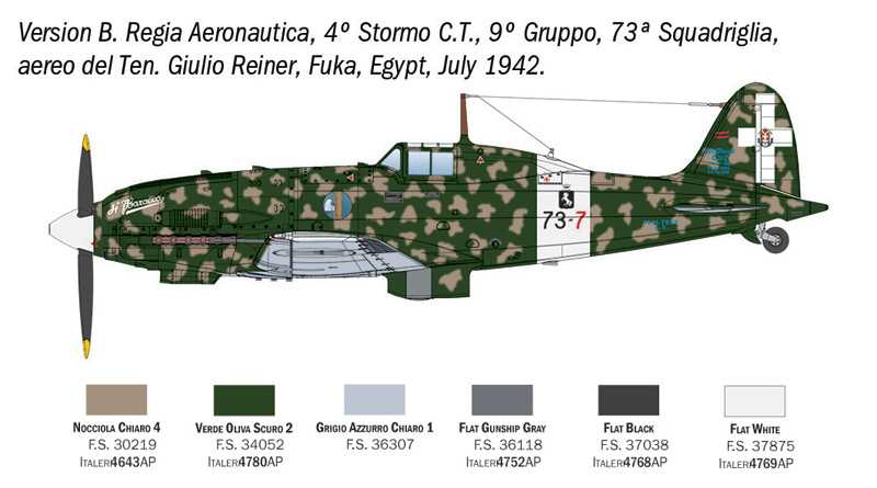 Model Kit letadlo 2840 - MC.202 Folgore (1:48)