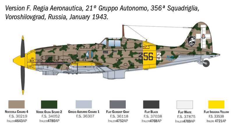 Model Kit letadlo 2840 - MC.202 Folgore (1:48)