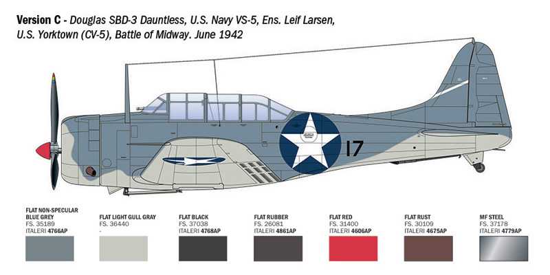 Model Kit letadlo 2841 - USN SBD-3 DAUNTLESS (1:48)