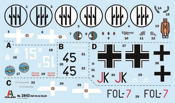 Model Kit letadlo 2842 - FIAT CR.42 Falco Assault/Night Fight (1:48)