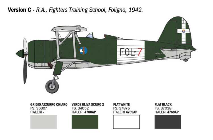 Model Kit letadlo 2842 - FIAT CR.42 Falco Assault/Night Fight (1:48)
