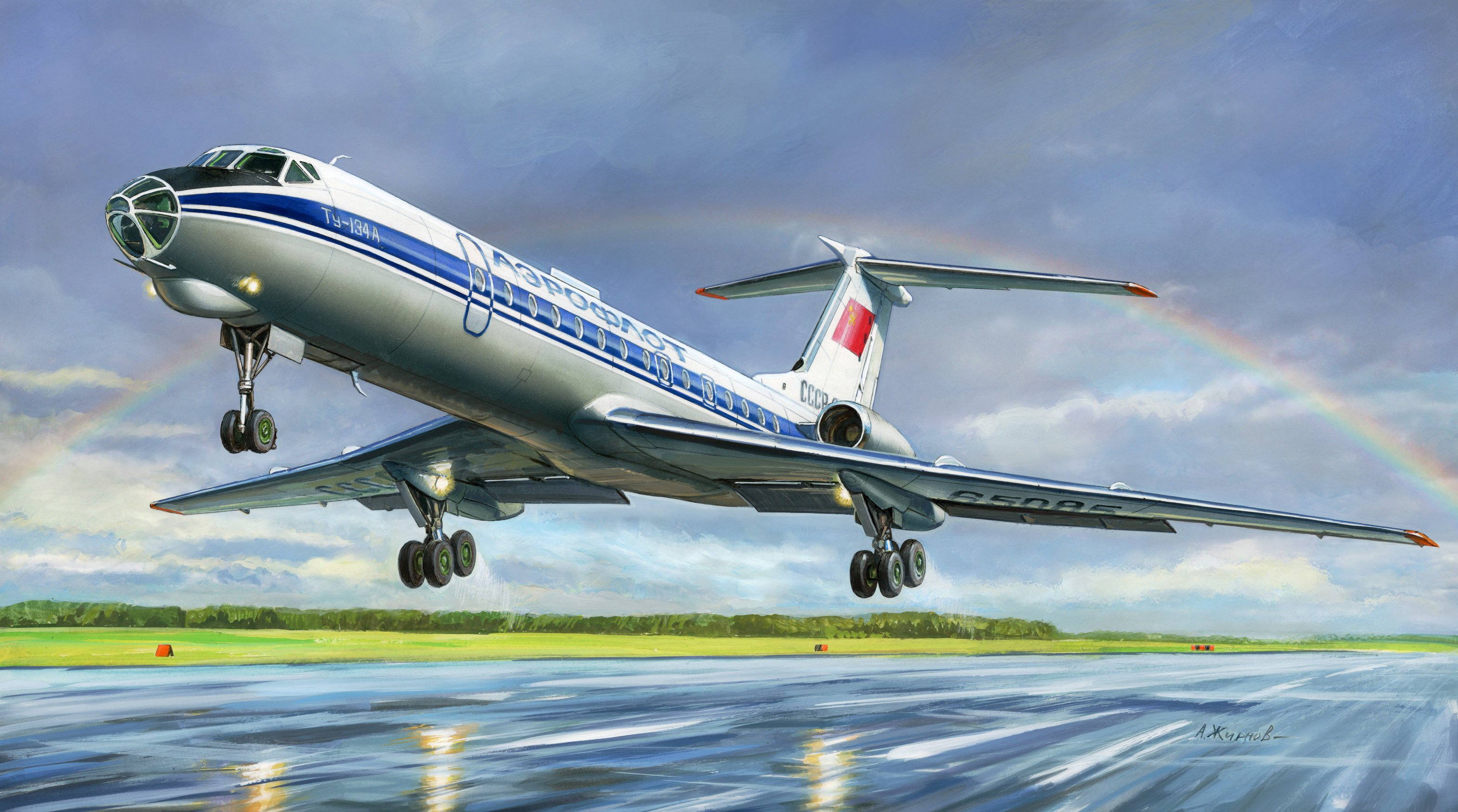 Model Kit letadlo 7007 - Tupolev Tu-134B (1:144)