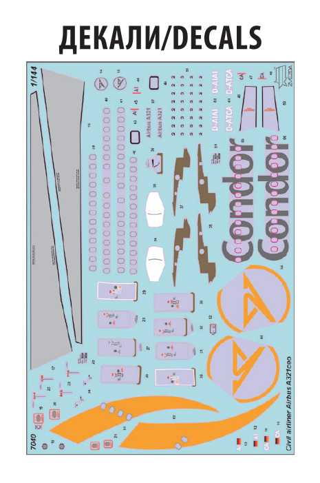 Model Kit letadlo 7040 - Airbus A321 CEO (1:144)