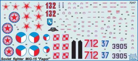 Model Kit letadlo 7317 - MIG-15 "Fagot" (1:72)