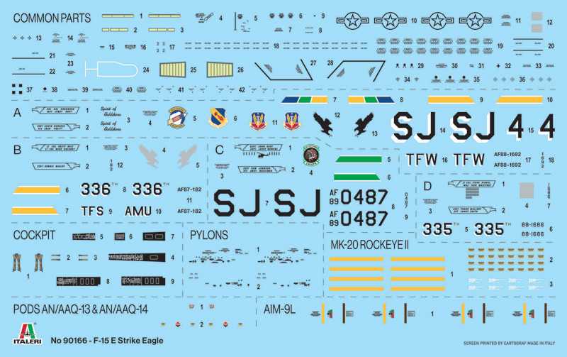 Model Kit letadlo 90166 - F-15E Strike Eagle (1:72)