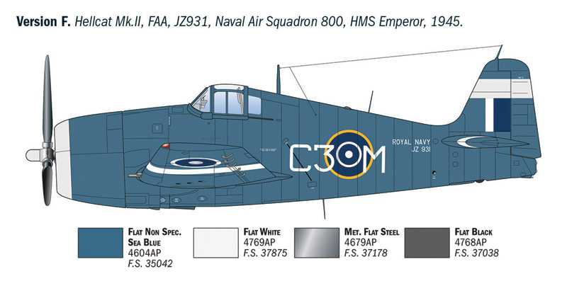 Model Kit letadlo 91213 - F6F-3/5 Hellcat (1:72)