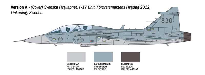 Model Kit letadlo 91216 - JAS-39 Twin Seater (1:72)