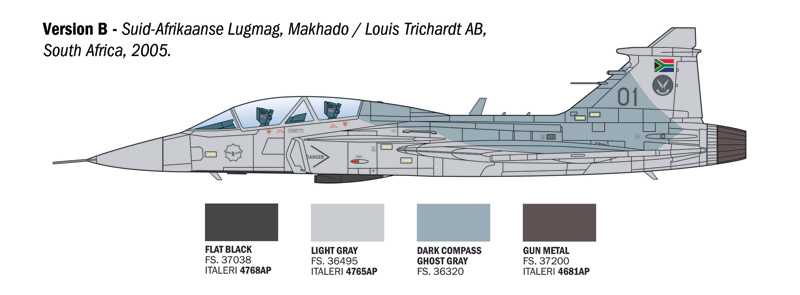 Model Kit letadlo 91216 - JAS-39 Twin Seater (1:72)