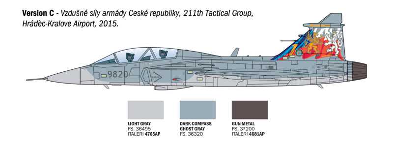 Model Kit letadlo 91216 - JAS-39 Twin Seater (1:72)