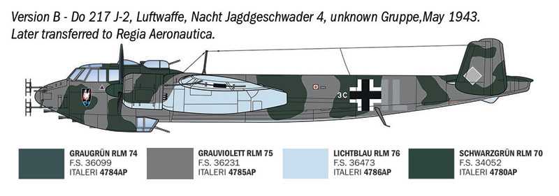 Model Kit letadlo 91266 - Dornier Do 217 J1/J2 Nachtjäger (1:72)