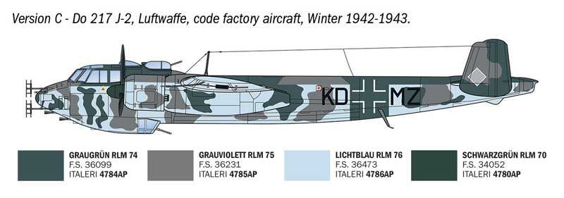Model Kit letadlo 91266 - Dornier Do 217 J1/J2 Nachtjäger (1:72)