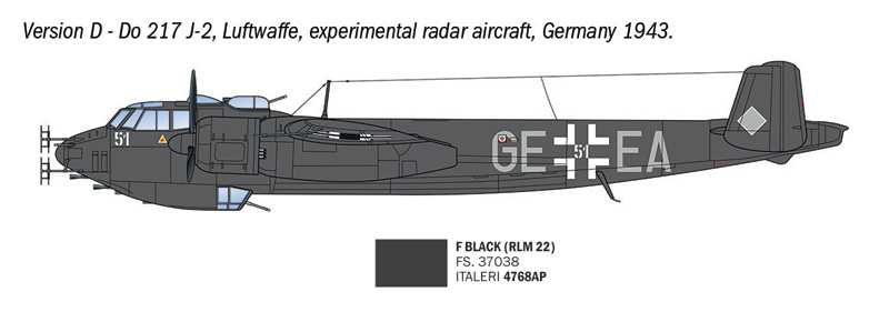 Model Kit letadlo 91266 - Dornier Do 217 J1/J2 Nachtjäger (1:72)