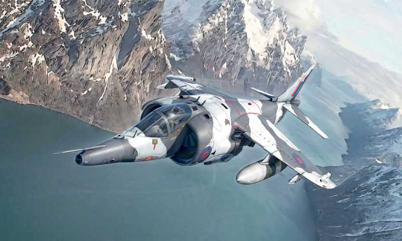 Model Kit letadlo 91278 - Harrier GR.3 "Winter Camo" (1:72)