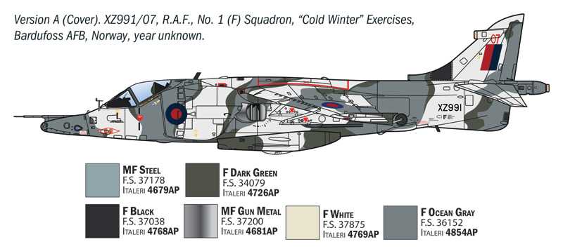 Model Kit letadlo 91278 - Harrier GR.3 "Winter Camo" (1:72)