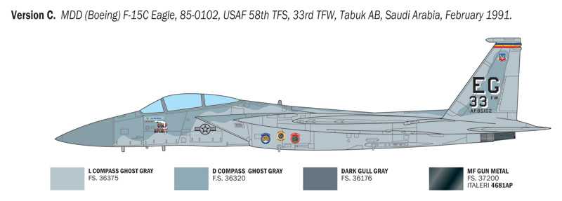 Model Kit letadlo 92763 - F-15C Eagle (1:48)