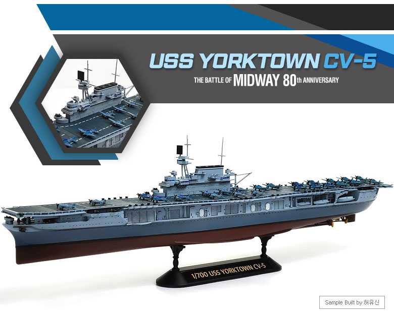 Model Kit loď 14229 - USS Yorktown CV-5 "Battle of Midway" (1:700)