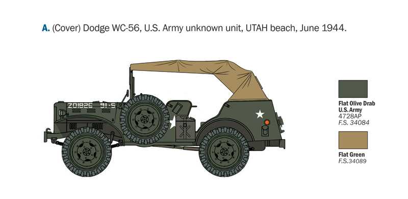 Model Kit military 0228 - Dodge WC56 Command Car (1:35)
