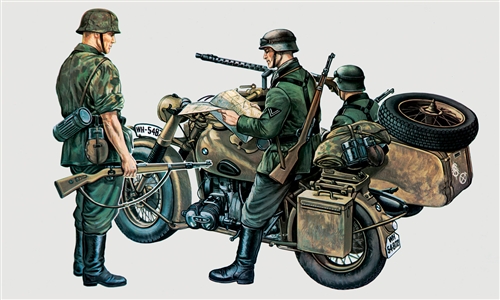 Model Kit military 0315 - BMW R75 with Sidecar (1:35)